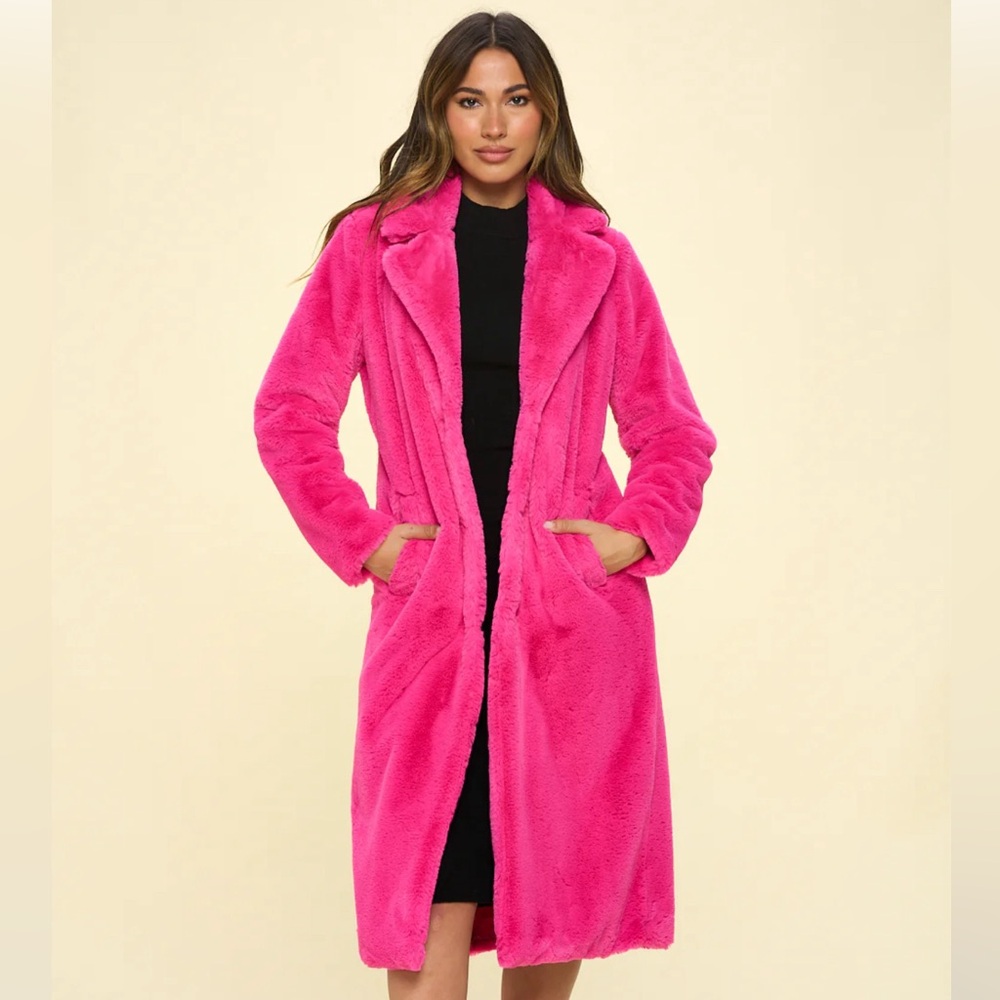 Barbie pink long coat- New size M